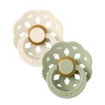 BIBS Набор из 2-х пустышек Boheme Latex Ivory/Sage 6-18 месяцев