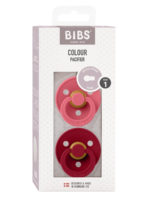 BIBS Набор из 2-х пустышек Colour Latex Coral/Ruby 0-6 месяцев — изображение 3