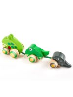 Hape Игрушка-каталка на веревочке Семья лягушек на прогулке — изображение 4