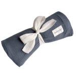 Lovebabytoys Муслиновая пеленка-плед графит 120х120см