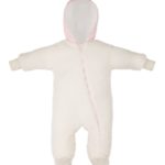 Mansita Демисезонный комбинезон Teddy с закрытыми ножками розово-белый