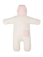 Mansita Демисезонный комбинезон Teddy с закрытыми ножками розово-белый — изображение 2