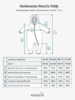 Mansita Демисезонный комбинезон Teddy с закрытыми ножками розово-белый — изображение 9