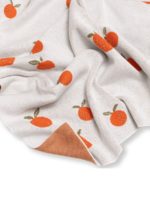 ToucanKids Плед вязаный Simple апельсин экрю 90х90см — изображение 2