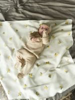ToucanKids Плед вязаный Simple лимончики экрю 90х90см — изображение 2