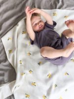 ToucanKids Плед вязаный Simple лимончики экрю 90х90см — изображение 5