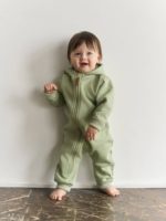 ToucanKids Утепленный комбинезон из футера хаки — изображение 2