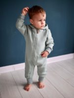 ToucanKids Утепленный комбинезон из футера ментол — изображение 2