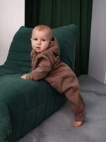 ToucanKids Утепленный комбинезон из футера шоколад — изображение 2