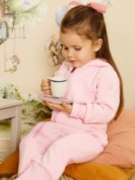 ToucanKids Утепленный комбинезон из футера ярко-розовый — изображение 4