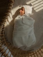 Loomknits Плед-пеленка ажурный кремовый 100х100см — изображение 3
