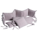 Perina Бортик для кроватки Soft Cotton серо-лиловый 360см