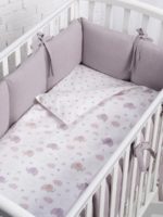 Perina Бортик для кроватки Soft Cotton серо-лиловый 360см — изображение 2