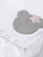 Perina Наволочка 60х40см и пододеяльник 140х100см Teddy Love серо-оливковый — изображение 3