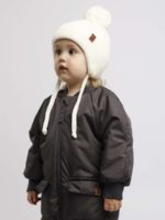 ToucanKids Шапочка вязаная на завязках с помпоном экрю — изображение 5
