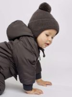ToucanKids Шапочка вязаная на завязках с помпоном графит — изображение 4