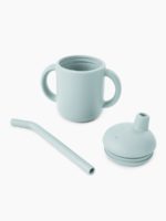 Happy Baby Силиконовый поильник с трубочкой Light Blue 120мл — изображение 12