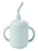 Happy Baby Силиконовый поильник с трубочкой Light Blue 120мл