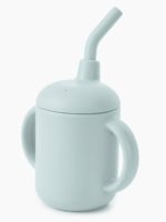 Happy Baby Силиконовый поильник с трубочкой Light Blue 120мл — изображение 8