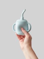 Happy Baby Силиконовый поильник с трубочкой Light Blue 120мл — изображение 7