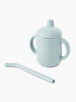 Happy Baby Силиконовый поильник с трубочкой Light Blue 120мл — изображение 11