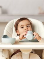 Happy Baby Силиконовый поильник с трубочкой Light Blue 120мл — изображение 3