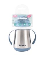 Beaba Поильник-термоc с трубочкой Tasse Paille Inox Blue 250мл — изображение 7