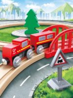 Hape Деревянная железная дорога Классический набор 19 элементов — изображение 2
