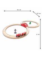 Hape Деревянная железная дорога Классический набор 19 элементов — изображение 5