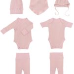 ToucanKids Комплект одежды в рубчик (7 предметов) светлая пудра