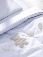 Perina Комплект постельных принадлежностей Teddy Sateen Collection голубой 120х60 см — изображение 4