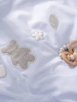 Perina Комплект постельных принадлежностей Teddy Sateen Collection голубой 120х60 см — изображение 5