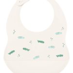 Nattou Силиконовый нагрудник Crocodile White
