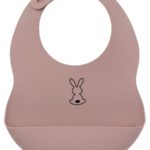Nattou Силиконовый нагрудник Dusty Pink