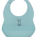 Nattou Силиконовый нагрудник Light Blue