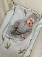 ToucanKids Комплект одежды (комбинезон, шапка, пинетки) бежевый