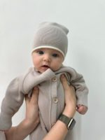 ToucanKids Комплект одежды (комбинезон, шапка, пинетки) бежевый — изображение 2