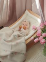 Loomknits Плед вязаный Flowers Tulip топленое молоко 120х80см — изображение 6
