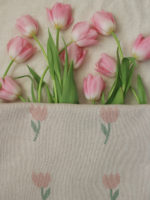 Loomknits Плед вязаный Flowers Tulip топленое молоко 120х80см — изображение 2