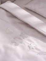 Perina Комплект постельных принадлежностей Teddy Sateen Collection серый 120х60 см — изображение 8