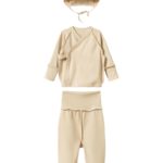 ToucanKids Комплект (распашонка, ползунки, чепчик) топленое молоко