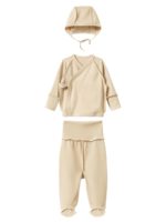 ToucanKids Комплект (распашонка, ползунки, чепчик) топленое молоко