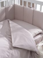 Perina Простыня 100х70см и пододеяльник 100х100см Teddy Sateen Collection серый — изображение 2