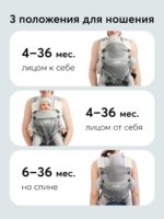 Happy Baby Эргорюкзак BabyWay Grey — изображение 5
