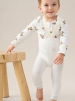 Happy Baby Леггинсы на лямках молочные — изображение 2