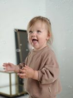 Oops Mommy Костюм из футера с эффектом велюра (толстовка,брюки) шоколад — изображение 5