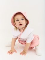 Toucan For Kids Панамка из муслина горошек на розовом — изображение 4