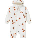 ToucanKids Комбинезон из футера с открытыми ножками апельсинки экрю