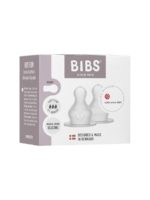 BIBS Набор из 2-х силиконовых сосок для бутылочки быстрый поток — изображение 3