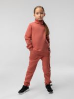 Bodo Костюм из футера с начесом (кофта, брюки) терракотовый